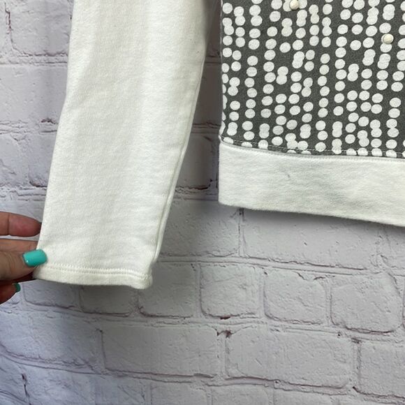 Gap. Oversized Raw Edge Boat Neck Embellished sweatshirt.  Women's Small - Picture 3 of 7